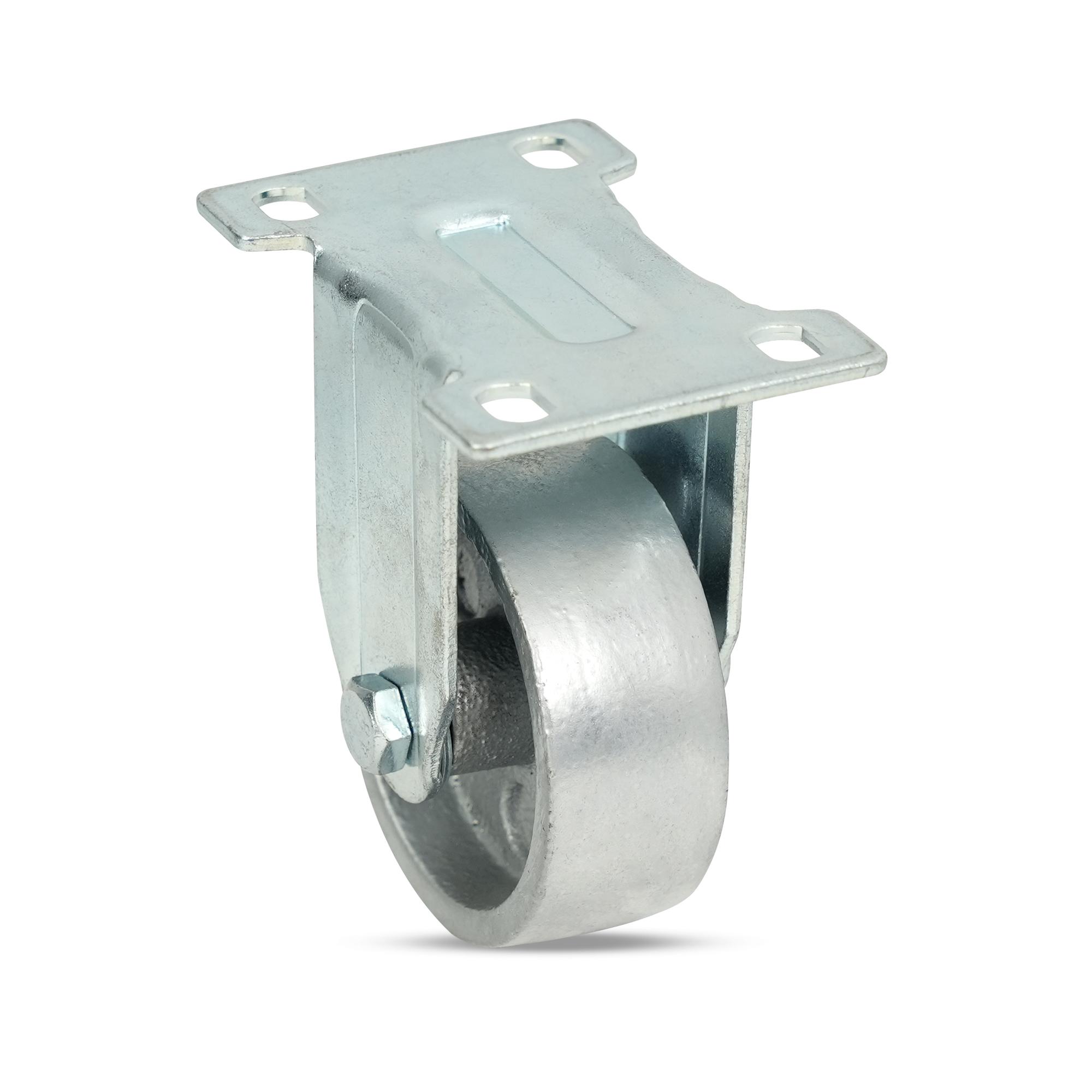 Klutch 3in. Steel Rigid Caster, 600-Lb. Capacity